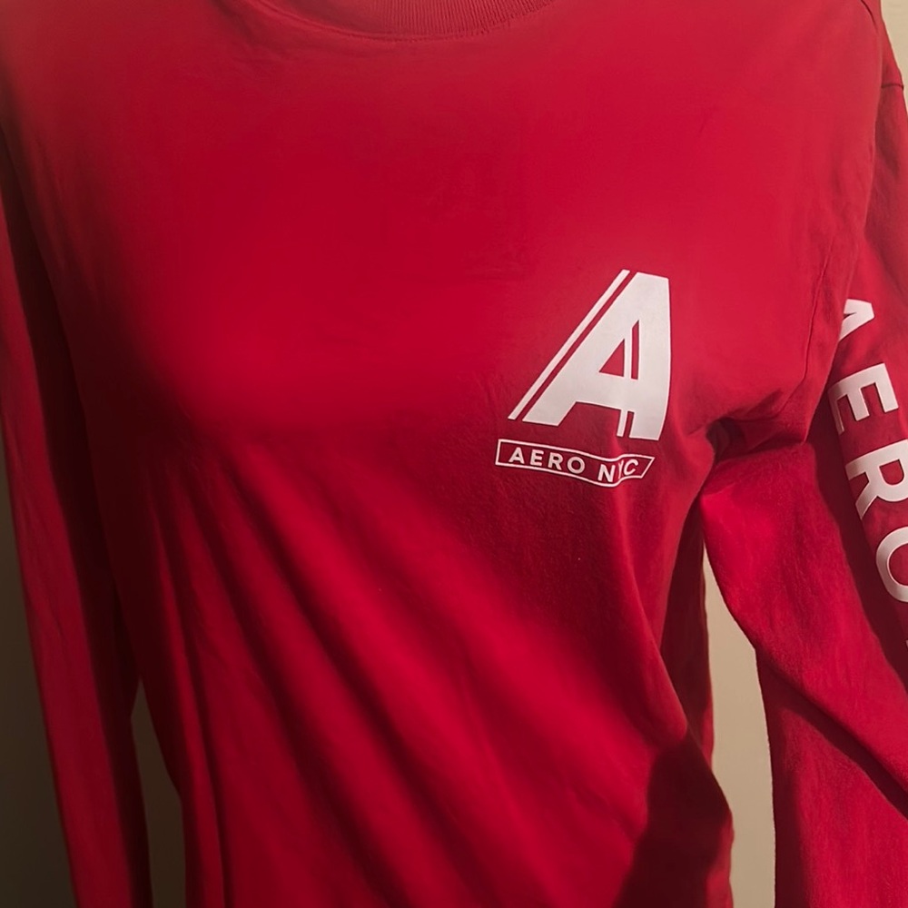 Aeropostale Red Long Sleeve Shirt